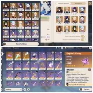 AR 56 | ASIA SERVER | RAIDEN + KAZUHA + VARKA + FURINA + CHOLORIDE + MAULANA